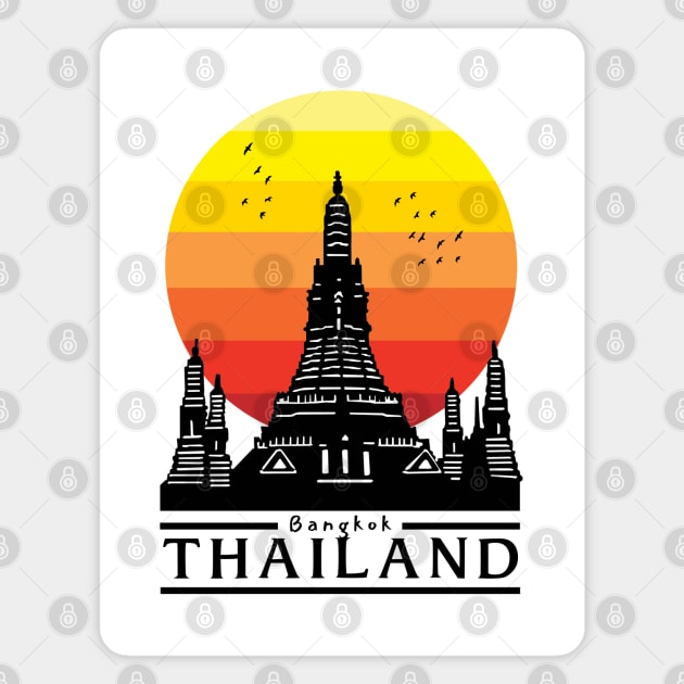 Bangkok Thailand Wat Arun Magnet by KewaleeTee